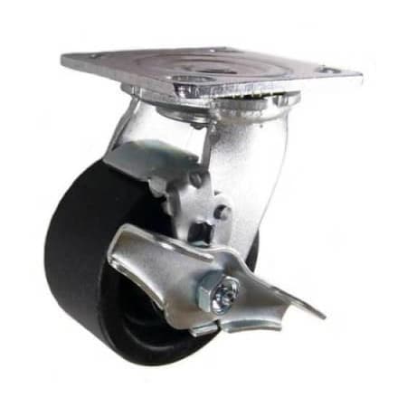 Mapp Caster 4"X2" High Temp Nylon Wheel Swivel Caster W/ Brake - 800 Lbs Cap 146HEAT420SB